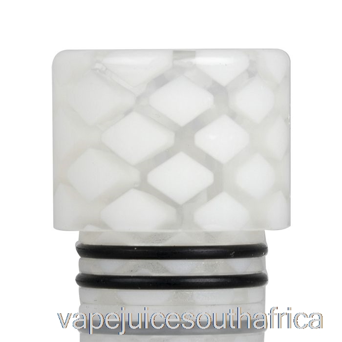 Vape Pods 810 Clear Snakeskin Resin Drip Tip White